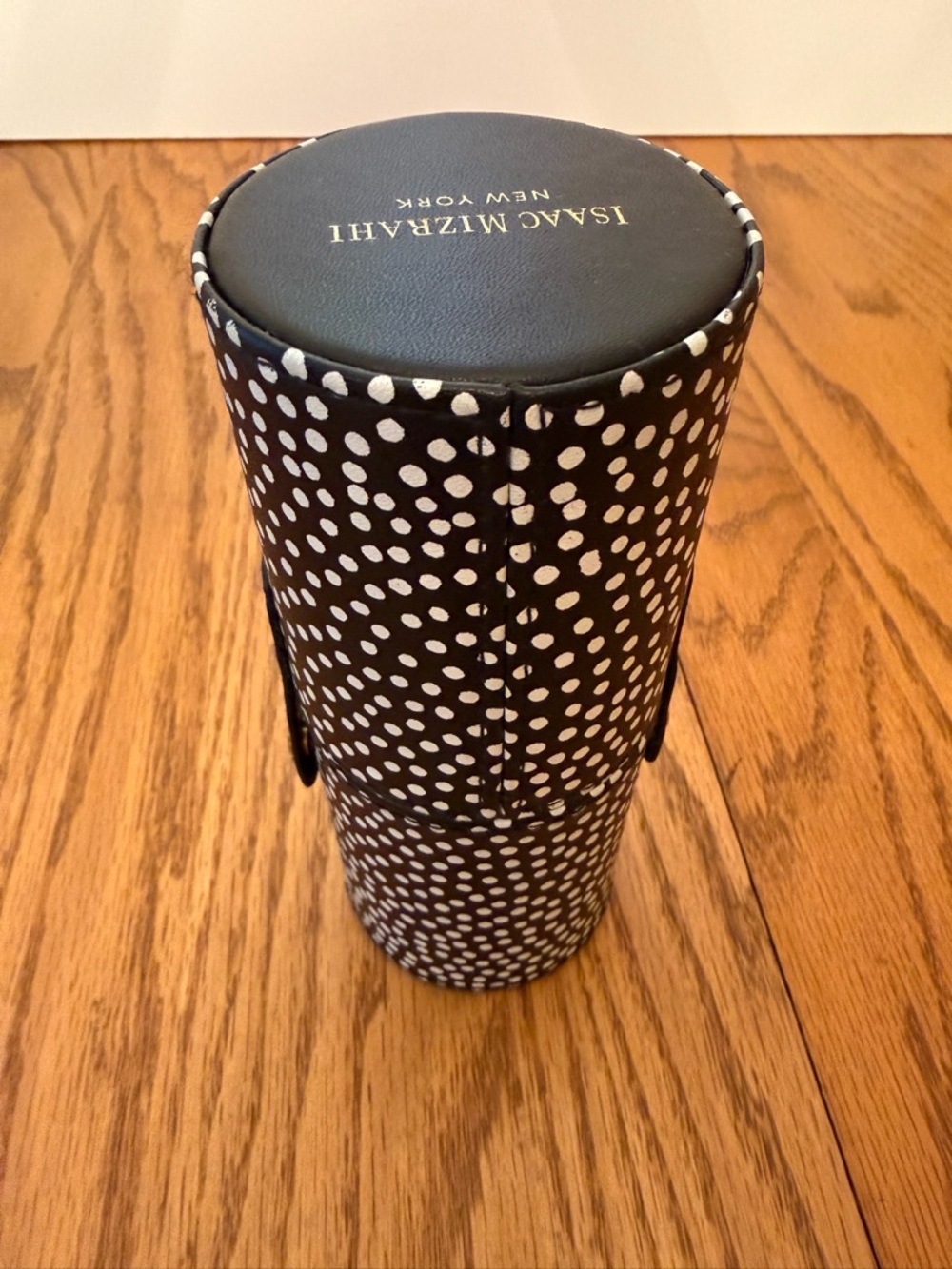 Isaac Mizrahi New York Black & White Makeup Brush or eyeglass holder Case